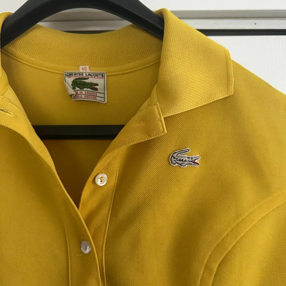 60's Lacoste Yellow Vintage Lacoste polo dresses - Picture 3 of 10